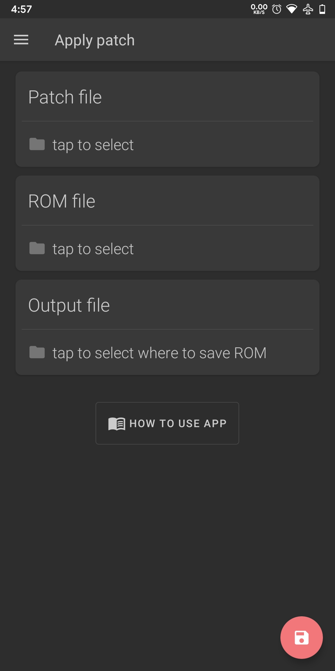 Tampilan Aplikasi xDelta